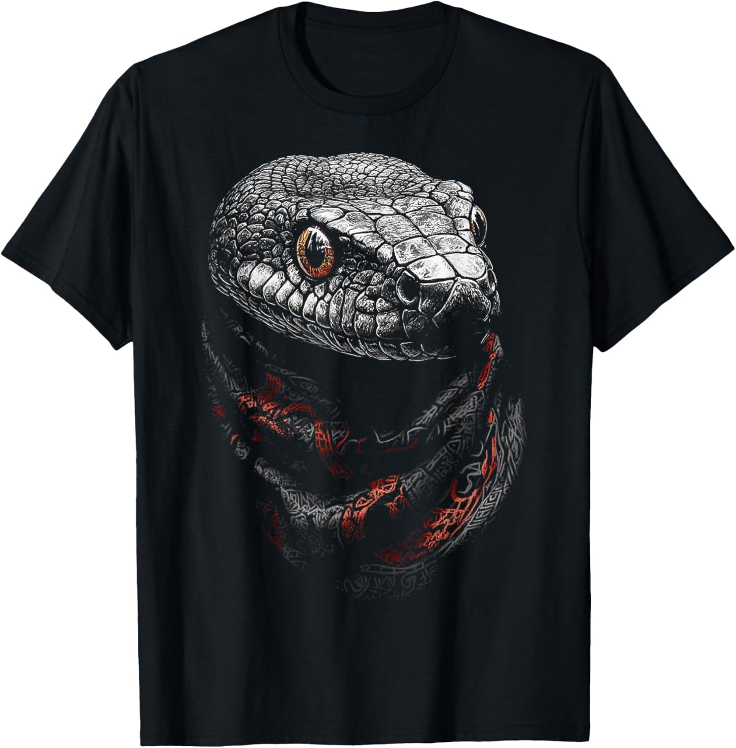 Snake Animal Graphic Art Snake T-Shirt - T-Shirt | Black