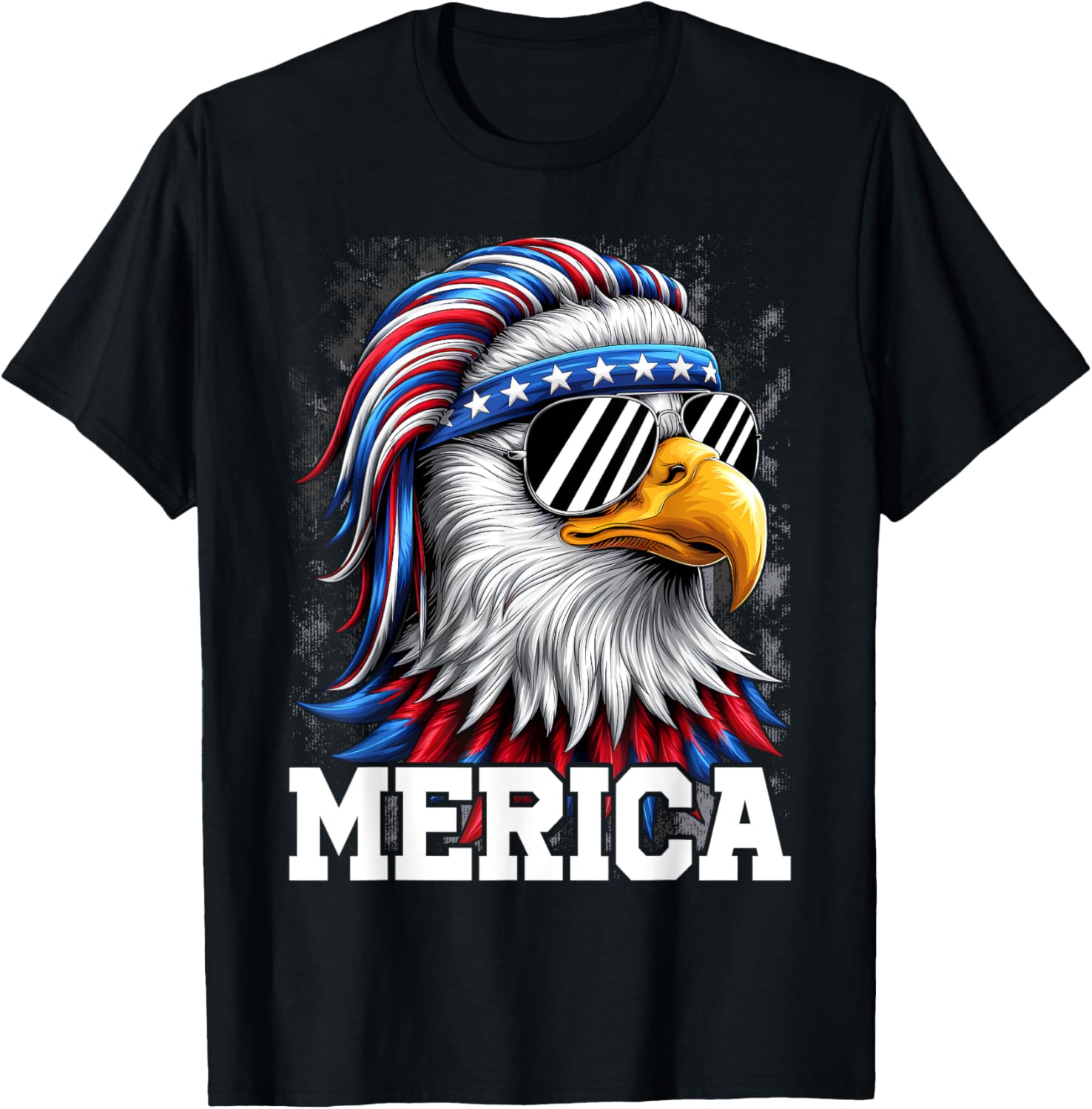 Merica Toddler Eagle Funny Patriotic Eagle USA Flag Kids T-Shirt - T-Shirt | Black