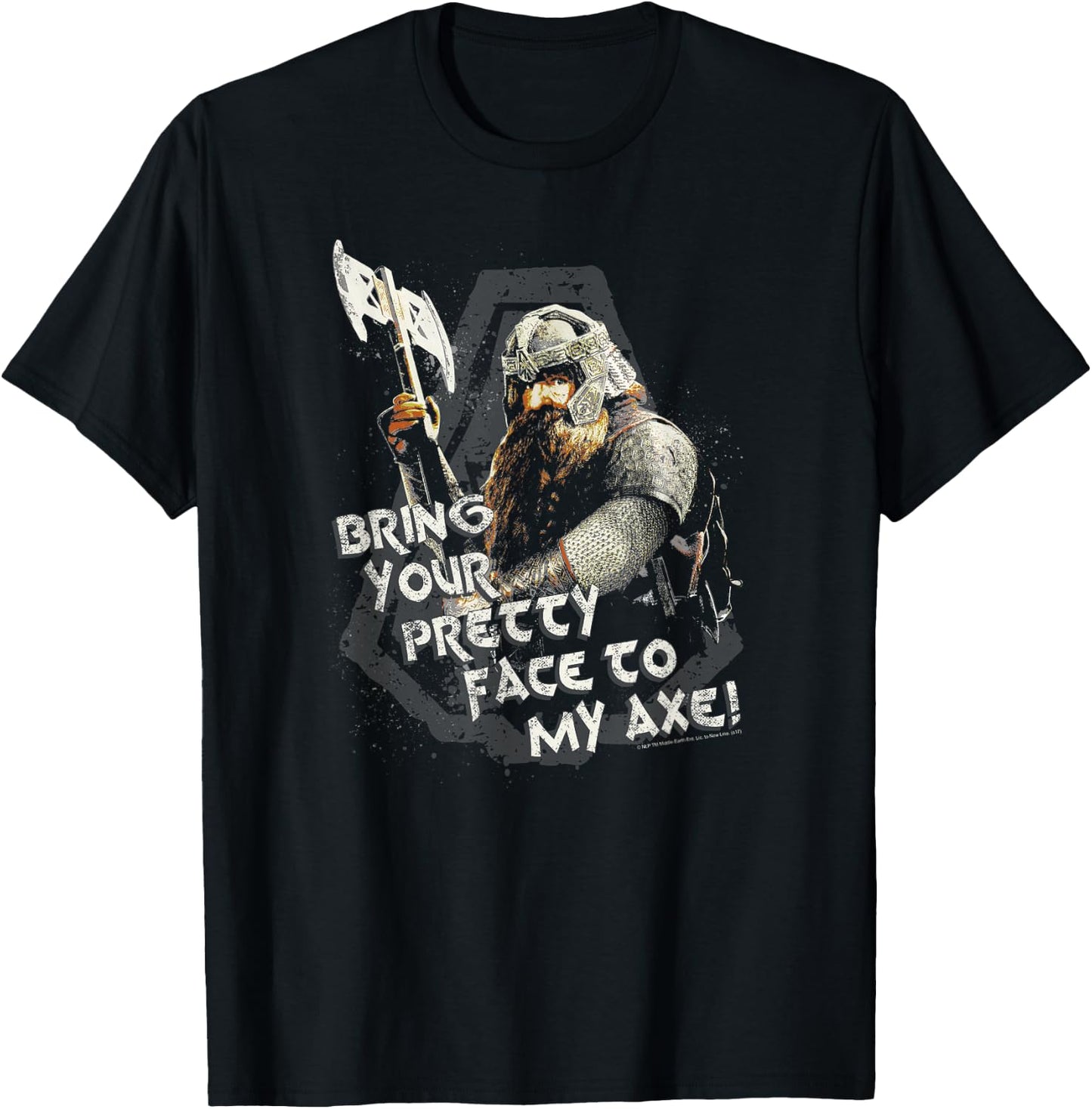 Lord of The Rings Gimli Pretty Face Small T-Shirt - T-Shirt | Black