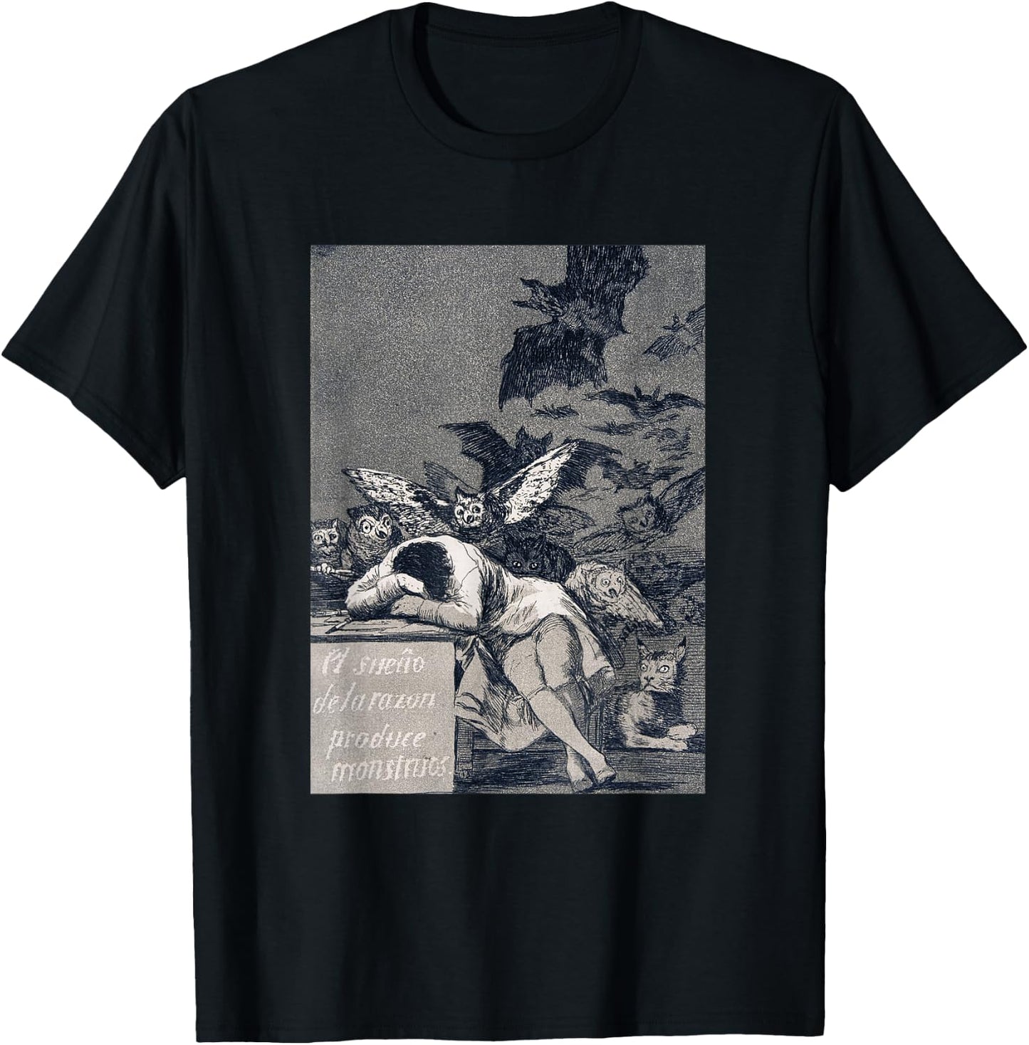 Francisco Goya - The Sleep of Reason Produces Monsters T-Shirt - T-Shirt | Black
