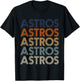 Vintage Astros Retro Style 70s 80s First Name T-Shirt - T-Shirt | Black