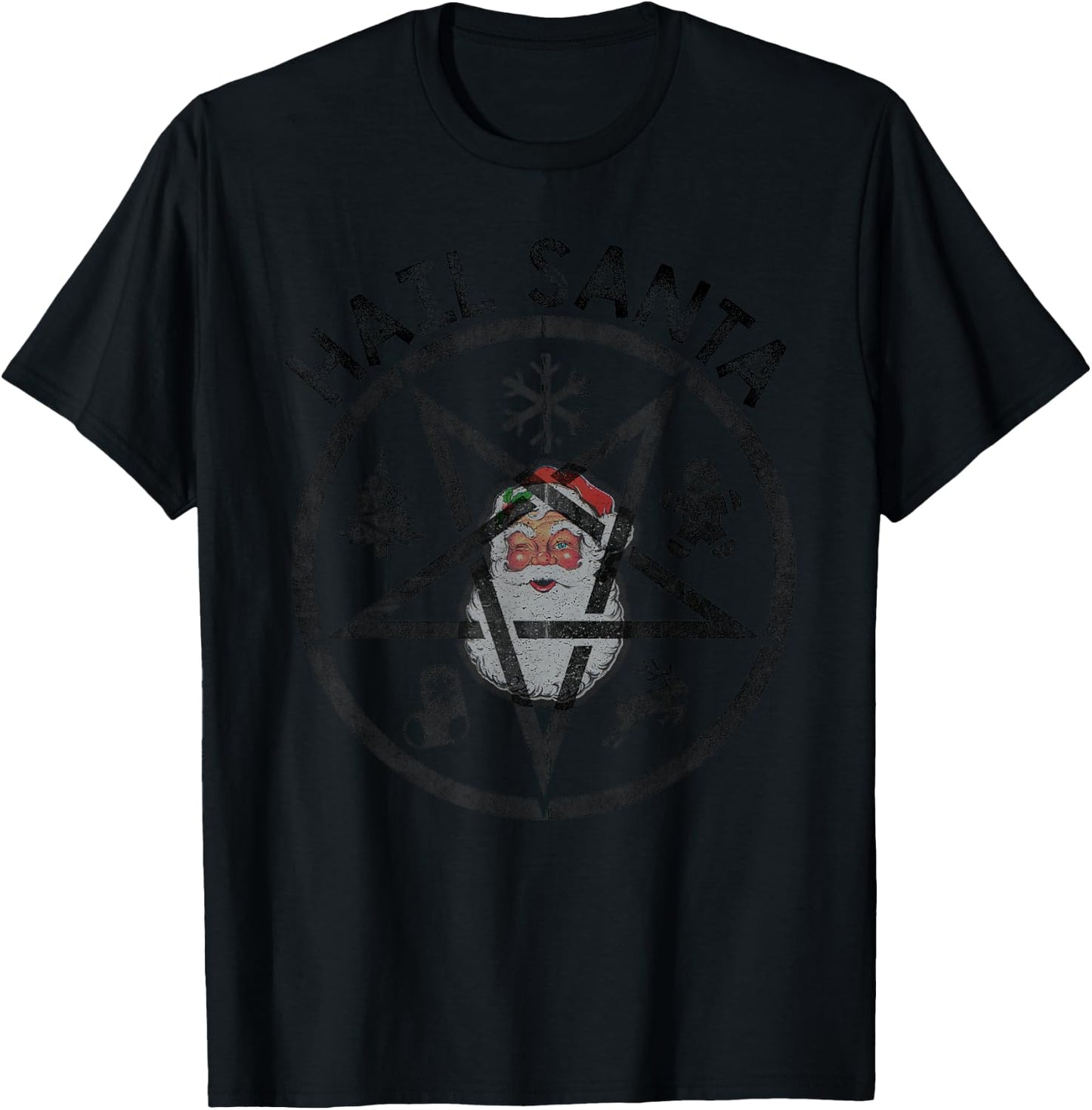 Hail Santa - Not Satan T-Shirt - T-Shirt | Black