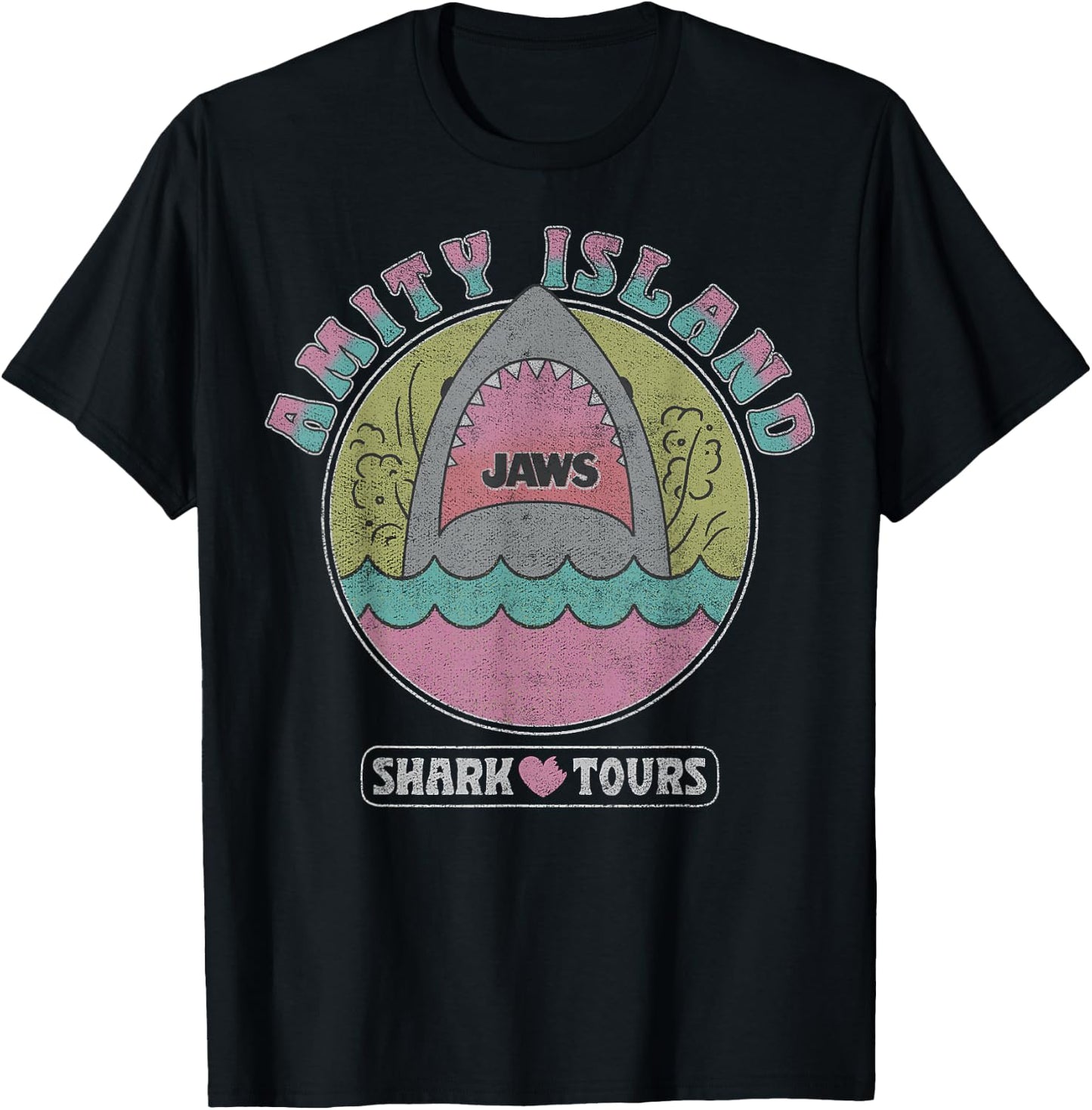 Jaws Amity Island Shark Tours T-Shirt - T-Shirt | Black