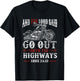 Christian Motorcycle Biker Lord Go Out Into Highways Faith T-Shirt - T-Shirt | Black