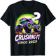 Birthday Monster Truck 2 Year Old Boys 2nd Party Born 2023 T-Shirt - T-Shirt | Black