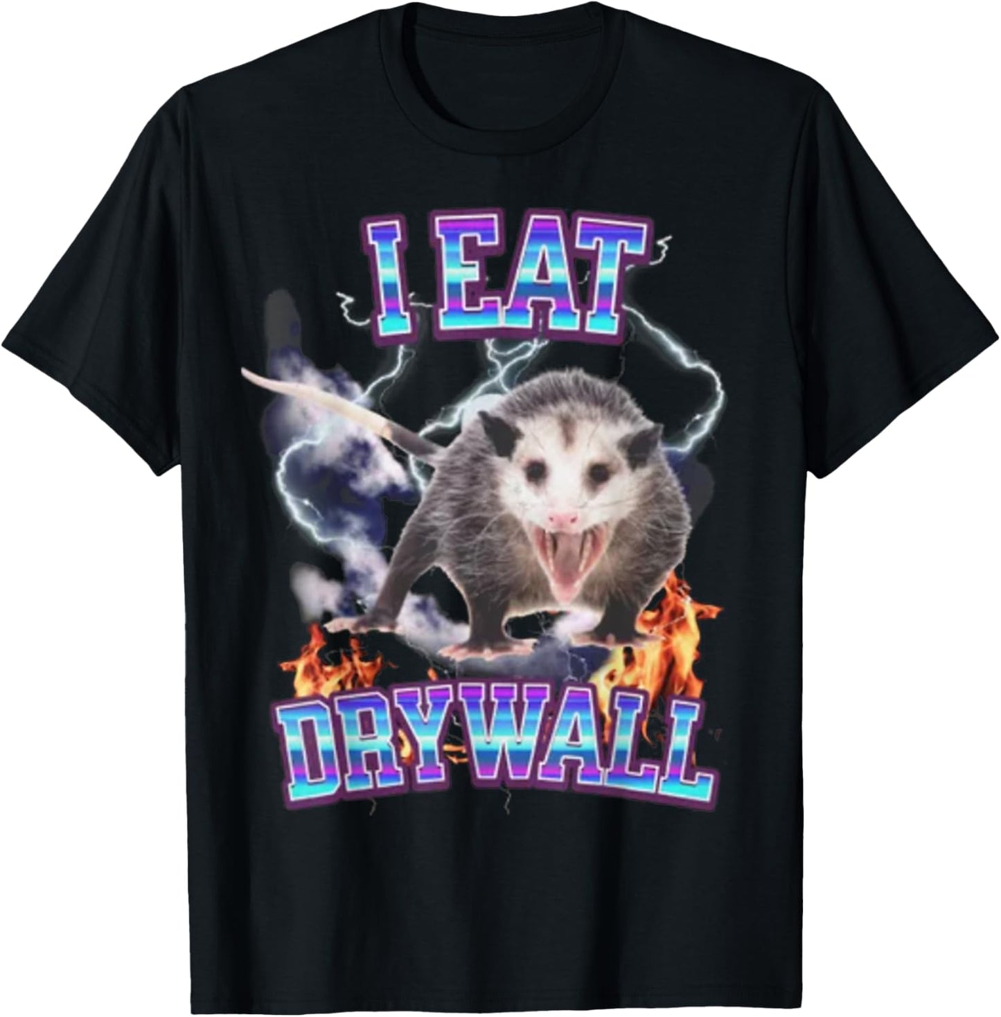 I Eat Drywall Possum T-Shirt - T-Shirt | Black