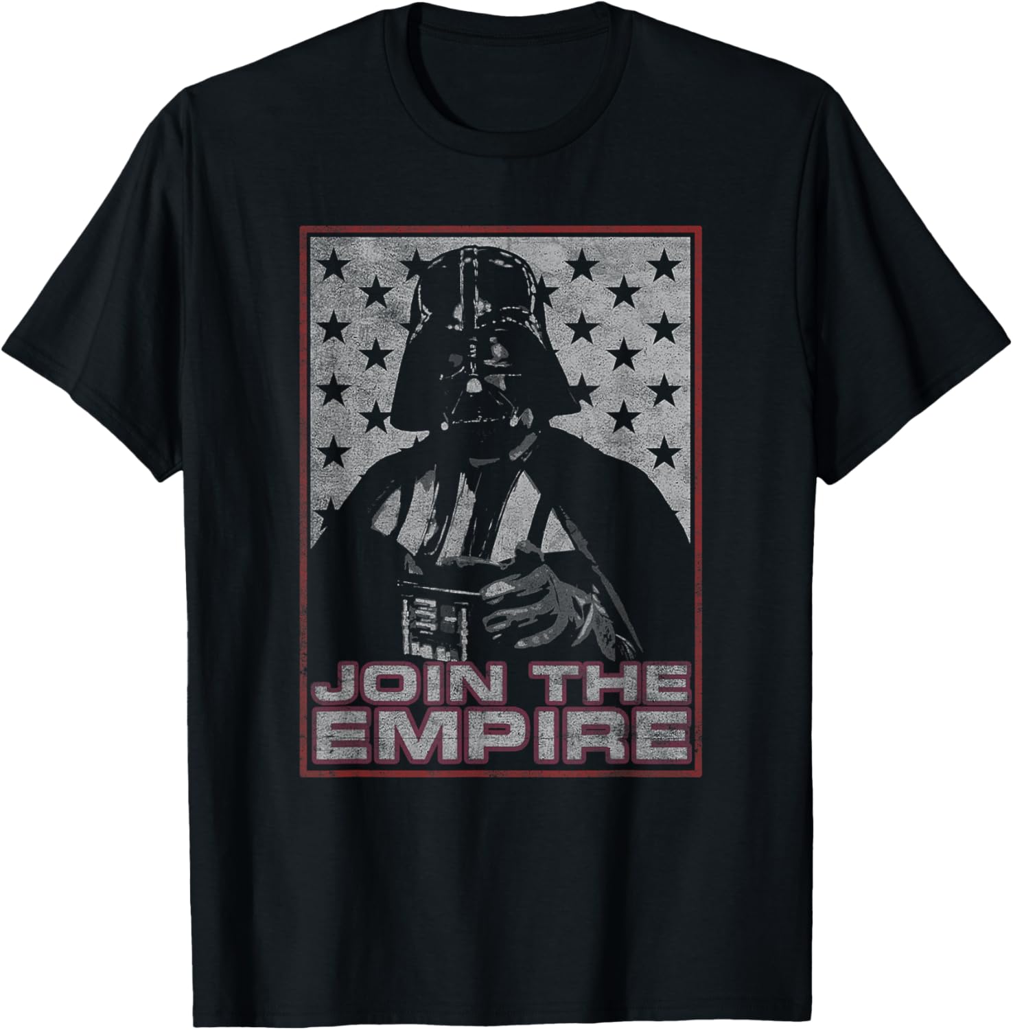 Star Wars Classic Join The Empire Darth Vader Distressed Ad T-Shirt - T-Shirt | Black