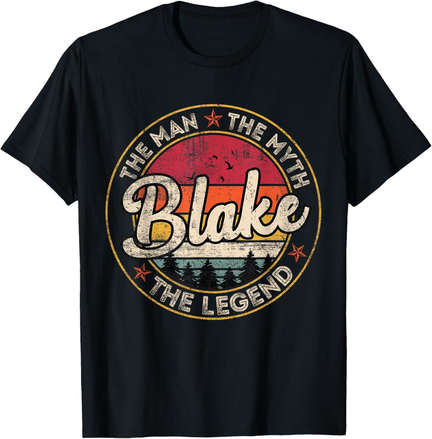Blake The Man The Myth The Legend Personalized Name T-Shirt - T-Shirt | Black