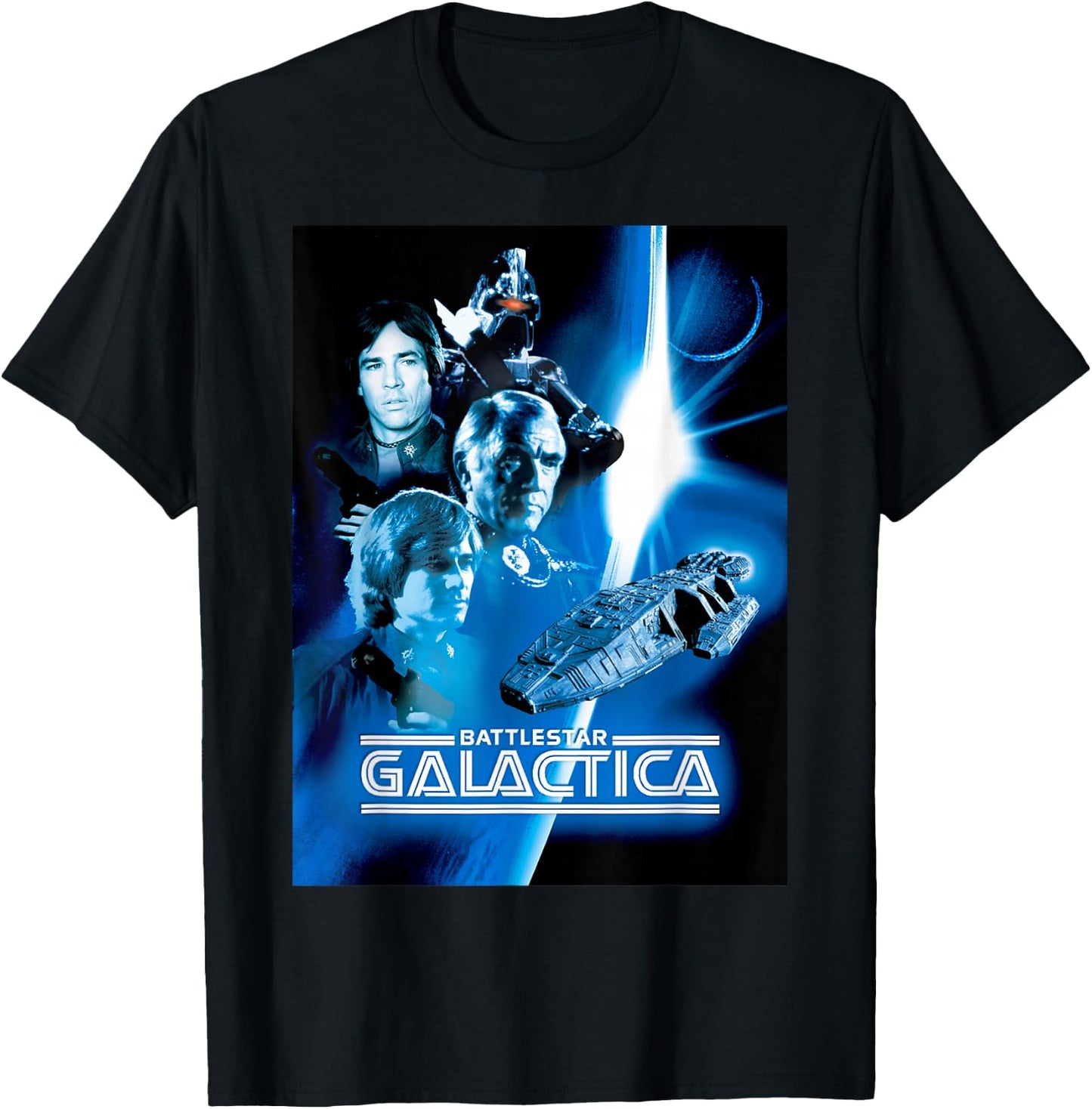 Battlestar Galactica Blue Hue Classic Poster T-Shirt - T-Shirt | Black