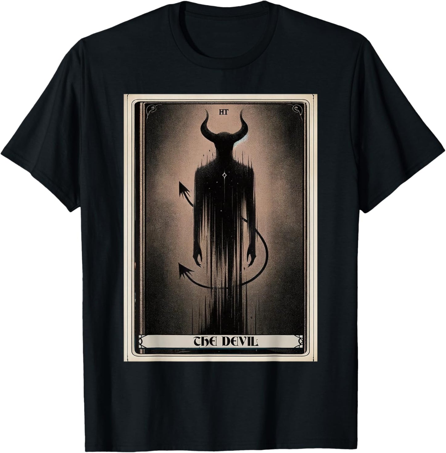 Tarot Card The Devil T-Shirt - T-Shirt | Black