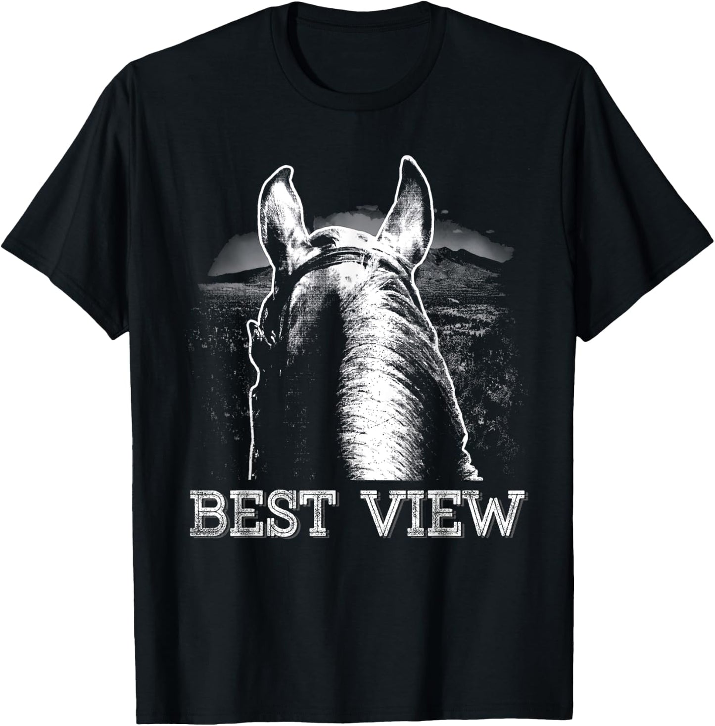 Best views horse riding T-Shirt - T-Shirt | Black