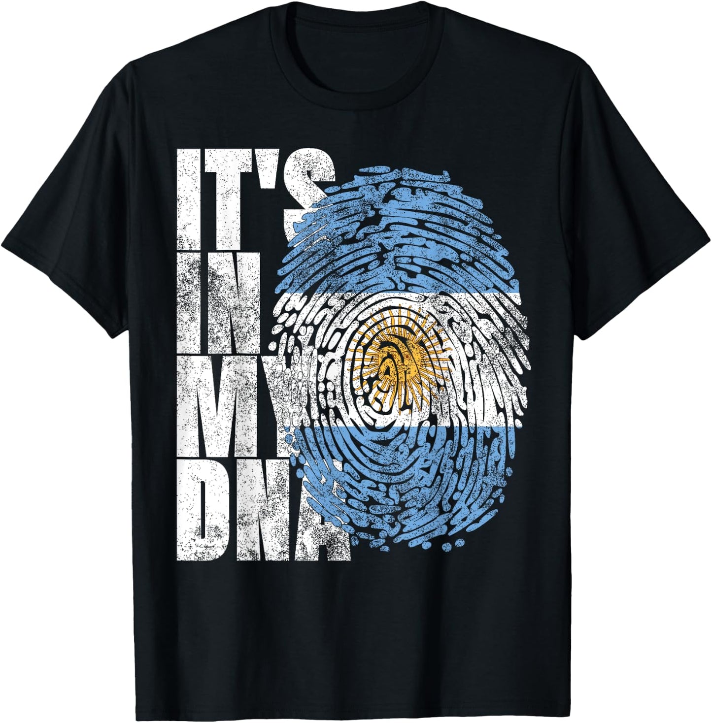 It's In My DNA Argentinian Cool Hispanic Gift Argentina Flag T-Shirt - T-Shirt | Black