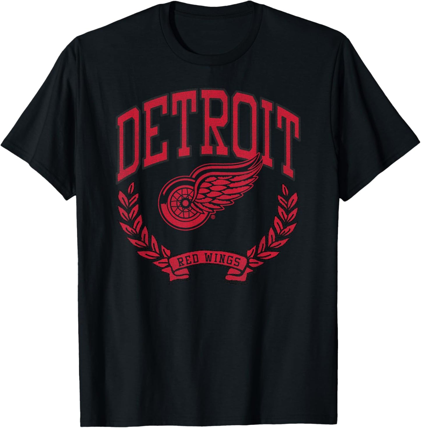 Detroit Red Wings Vintage Victory White Officially Licensed T-Shirt - T-Shirt | Black