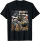 Beautiful Wild Turkey Hunting Camo American Flag T-Shirt - T-Shirt | Black