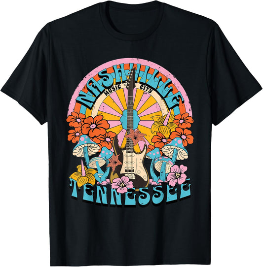Nashville Country Music City Girls Trip Retro Nash Bash Bach T-Shirt - T-Shirt | Black