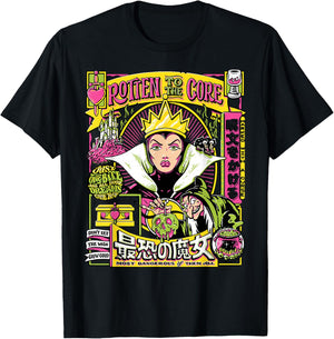 Disney Villains - Evil Queen Rotten To The Core Anime Poster T-Shirt - T-Shirt | Black