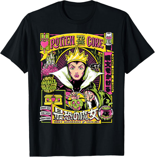 Disney Villains - Evil Queen Rotten To The Core Anime Poster T-Shirt - T-Shirt | Black