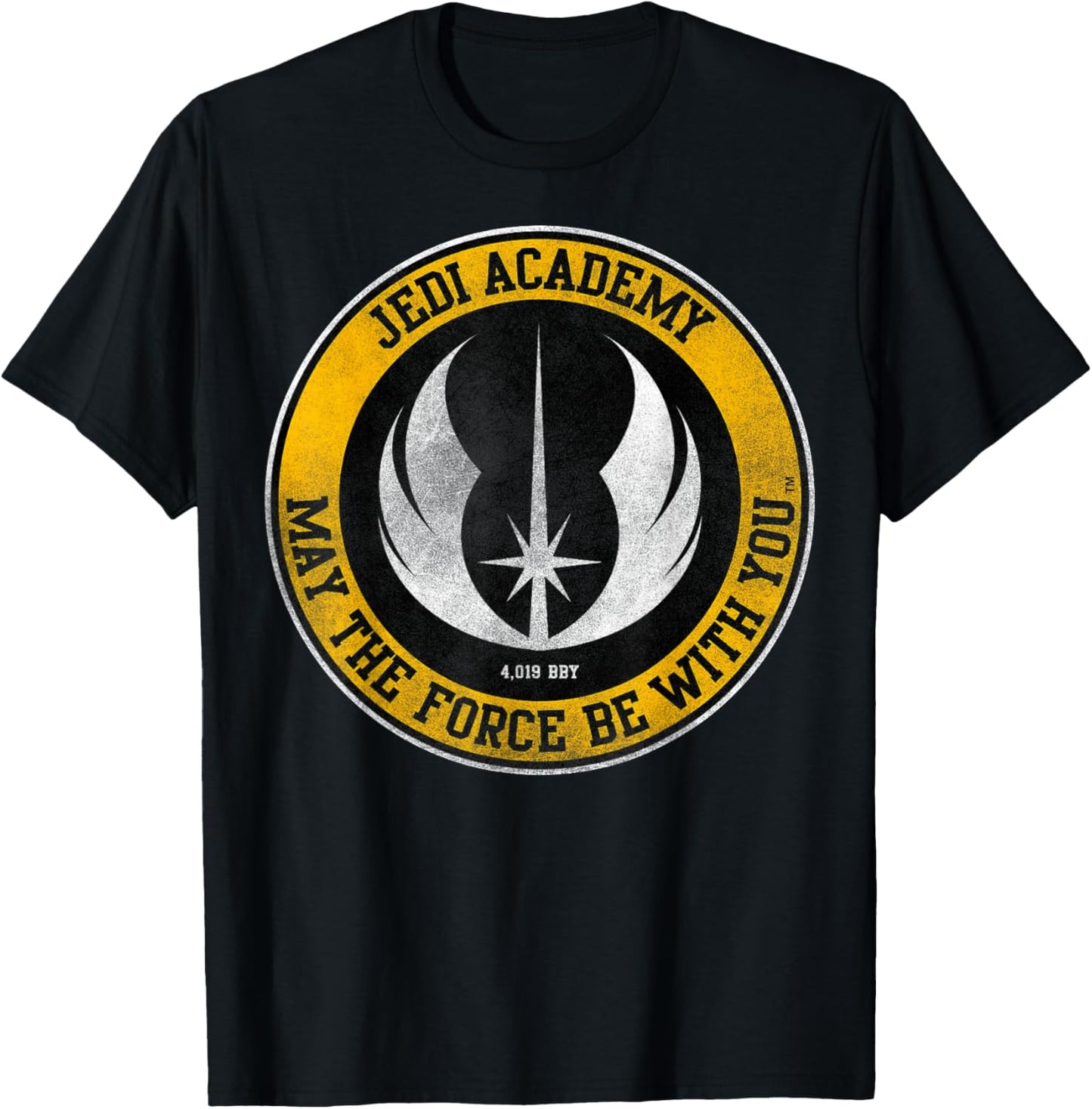 Star Wars Jedi Academy May The Force Be With You Text , Black, S T-Shirt - T-Shirt | Black