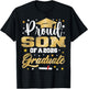 Proud Son of 2026 Graduate Awesome Family College T-Shirt - T-Shirt | Black