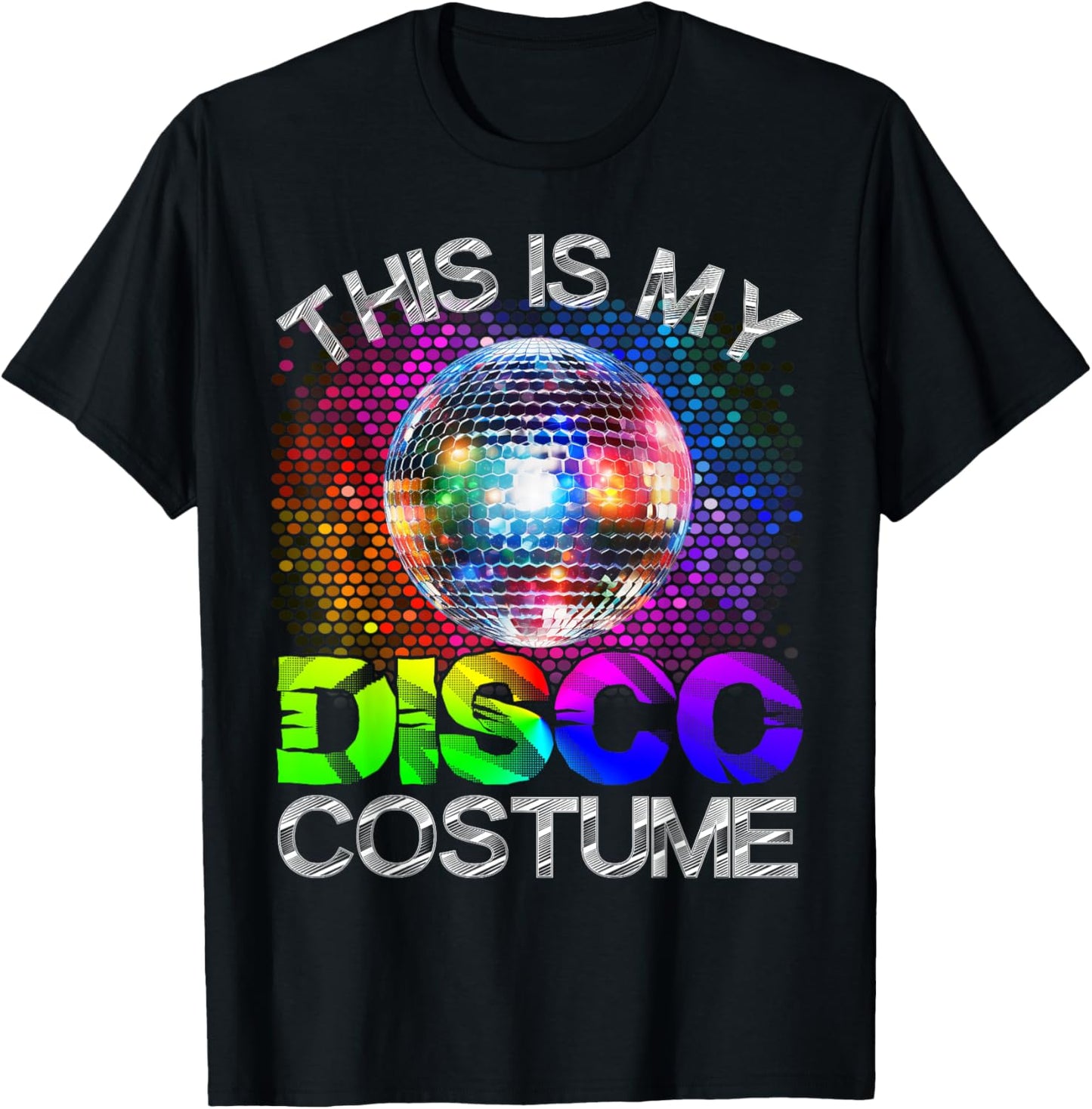 This Is My Disco Costume - 1970s Funky Party 70s Groove T-Shirt - T-Shirt | Black