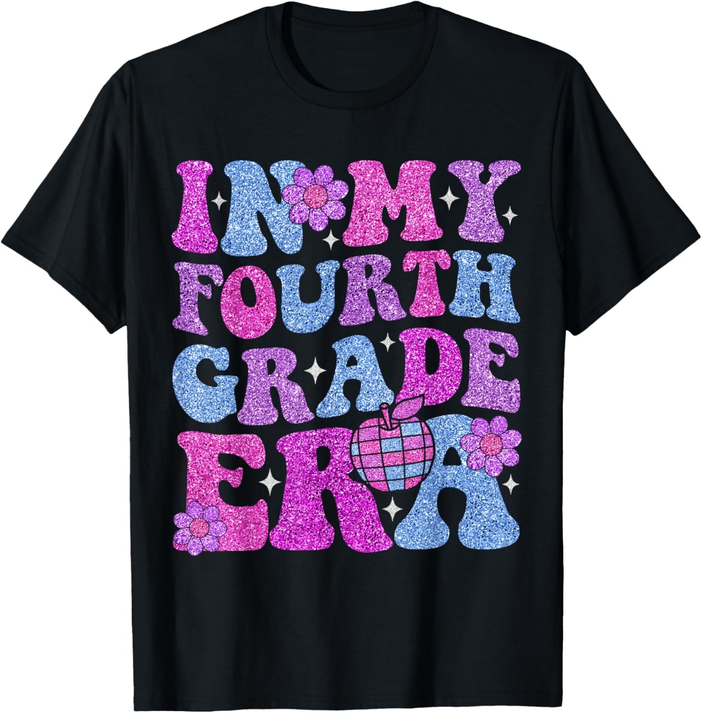 In My Fourth Grade Era Girl Back To School 4th Grade Teacher T-Shirt - T-Shirt | Black