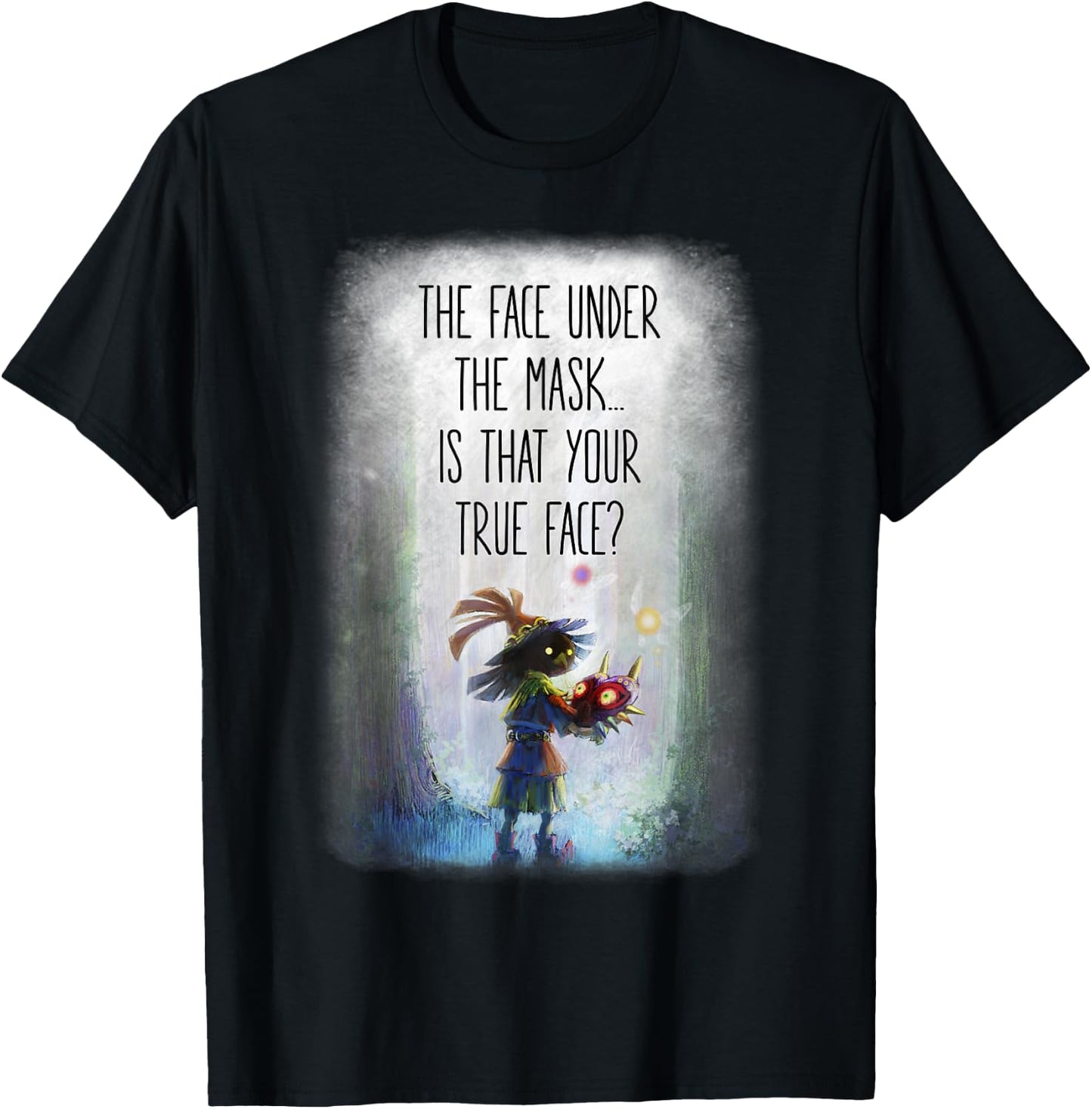 The Legend of Zelda Majora's Mask is That Your True Face T-Shirt - T-Shirt | Black