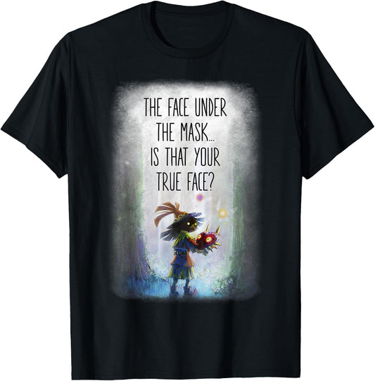 The Legend of Zelda Majora's Mask is That Your True Face T-Shirt - T-Shirt | Black