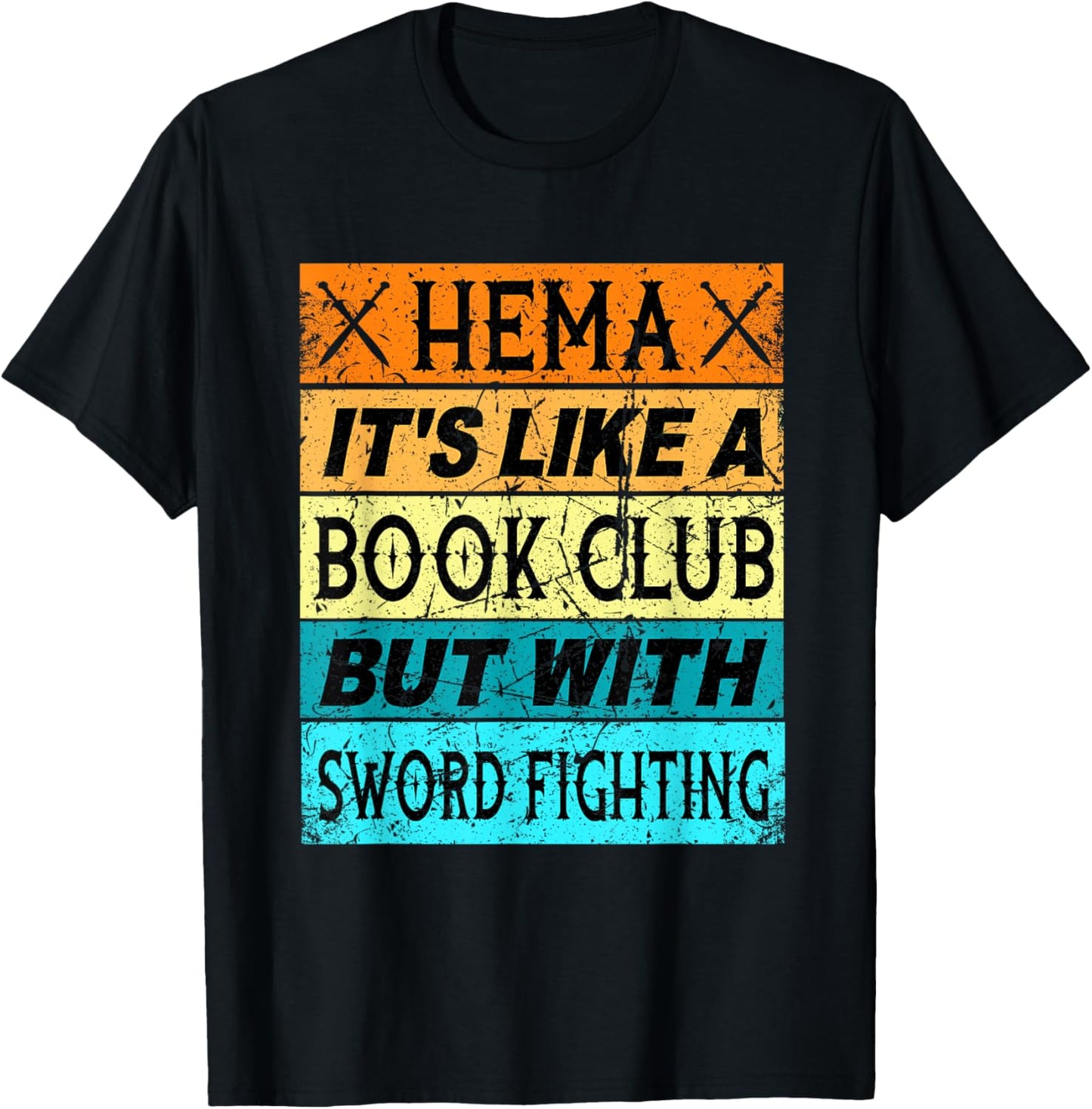 Retro Hema Shirt Sword Fighting Shirt Swordfighting Short T-Shirt - T-Shirt | Black