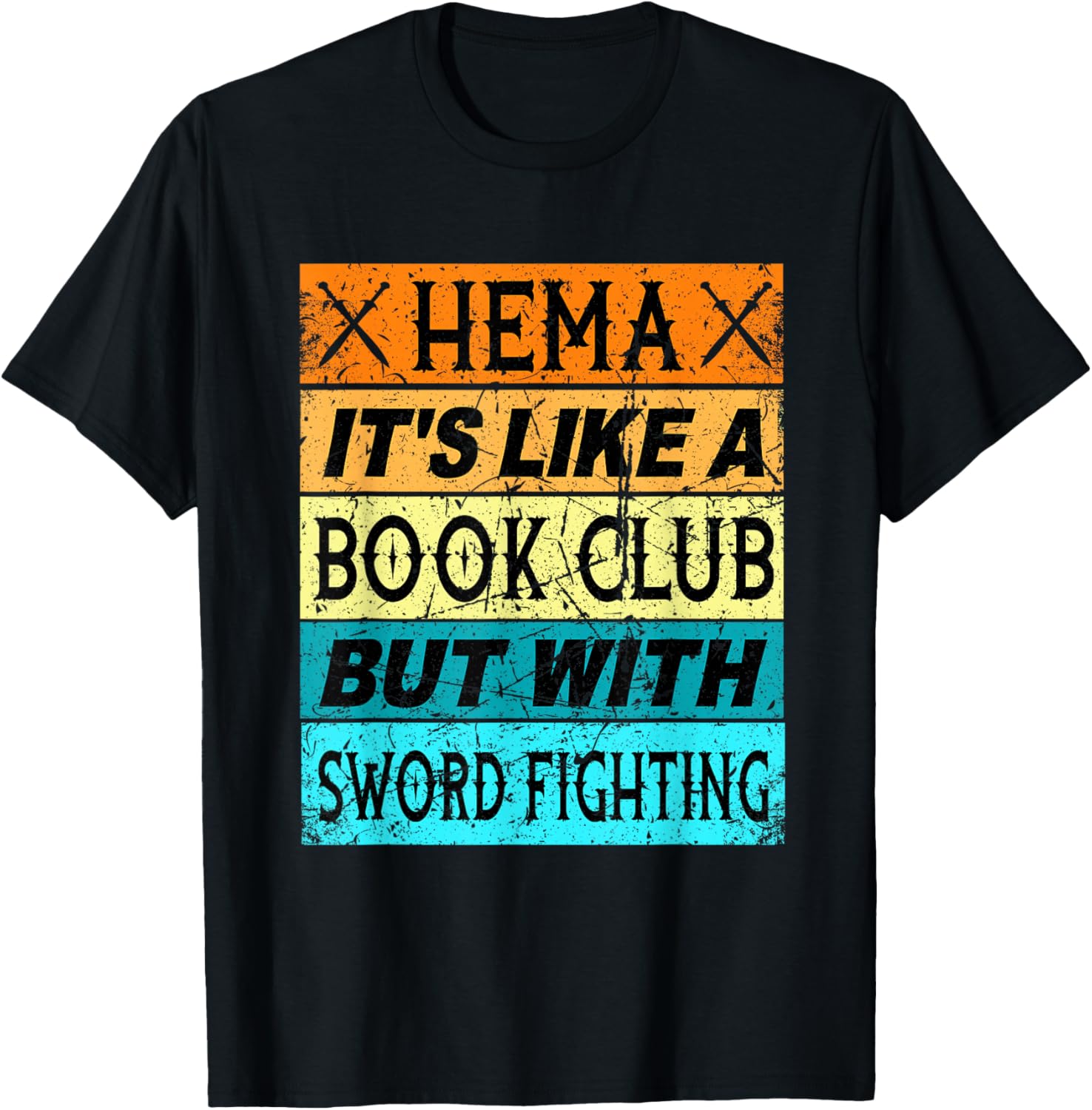 Retro Hema Shirt Sword Fighting Shirt Swordfighting Short T-Shirt - T-Shirt | Black
