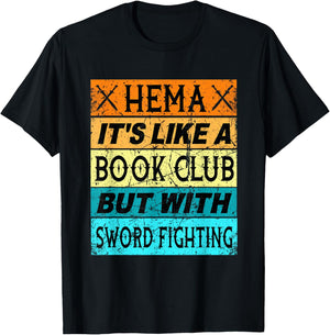 Retro Hema Shirt Sword Fighting Shirt Swordfighting Short T-Shirt - T-Shirt | Black