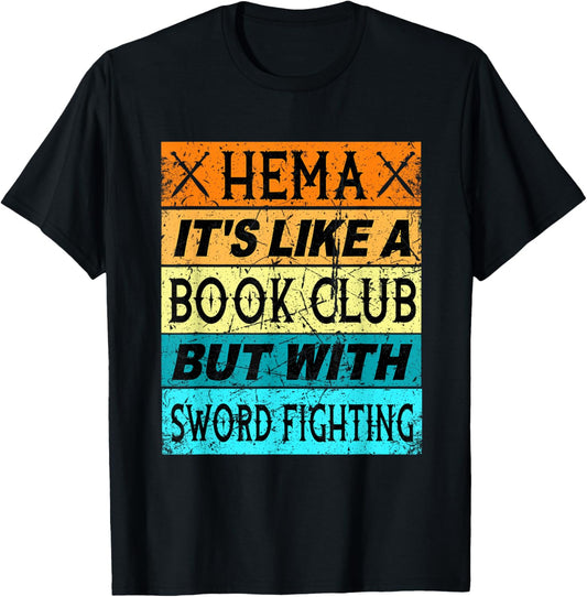 Retro Hema Shirt Sword Fighting Shirt Swordfighting Short T-Shirt - T-Shirt | Black