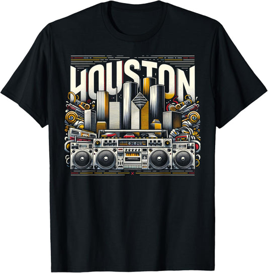 Houston Shirt | Cool | Men Women S - 6XL T-Shirt - T-Shirt | Black