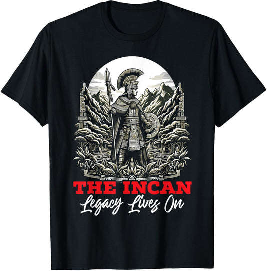 Incan Warrior South America Peru Peruvian Inca Empire T-Shirt - T-Shirt | Black