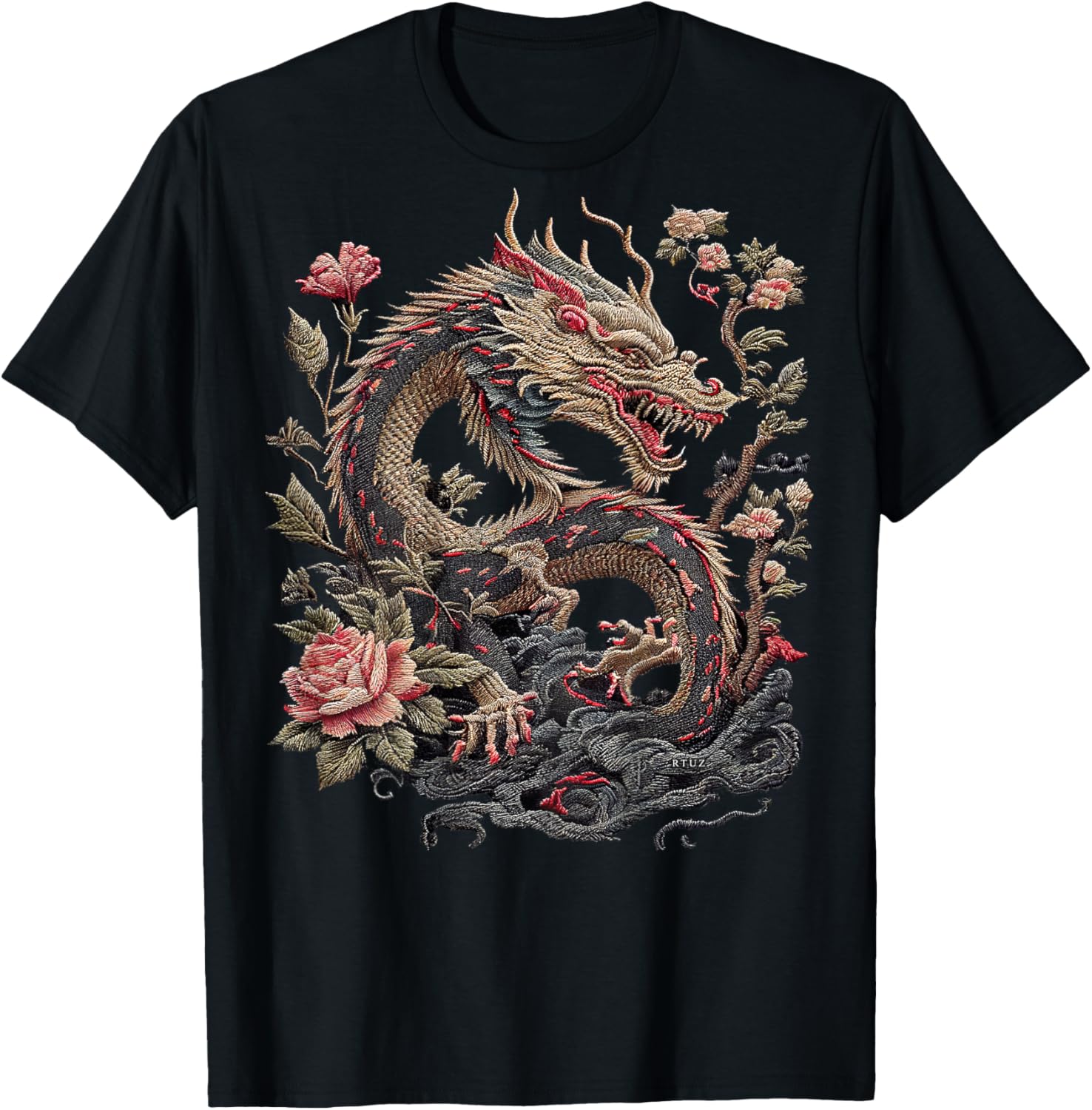 Drachen Streetwear Aesthetic Retro Mode Dragon Damen Herren T-Shirt - T-Shirt | Black
