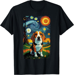 Vintage Gemaltes Design Hunde Shirt Beagle Besitzer T-Shirt - T-Shirt | Black