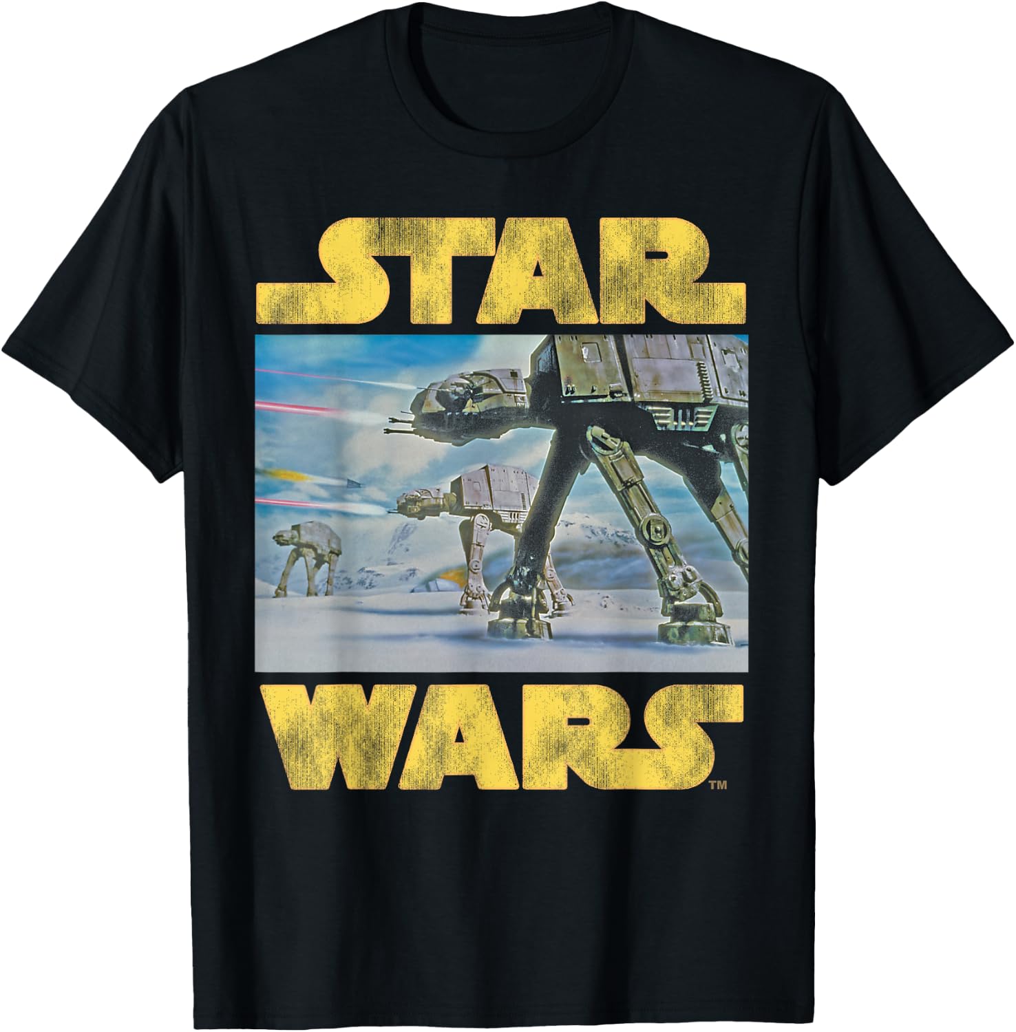 Star Wars Vintage Imperial AT-AT Battle of Hoth T-Shirt - T-Shirt | Black