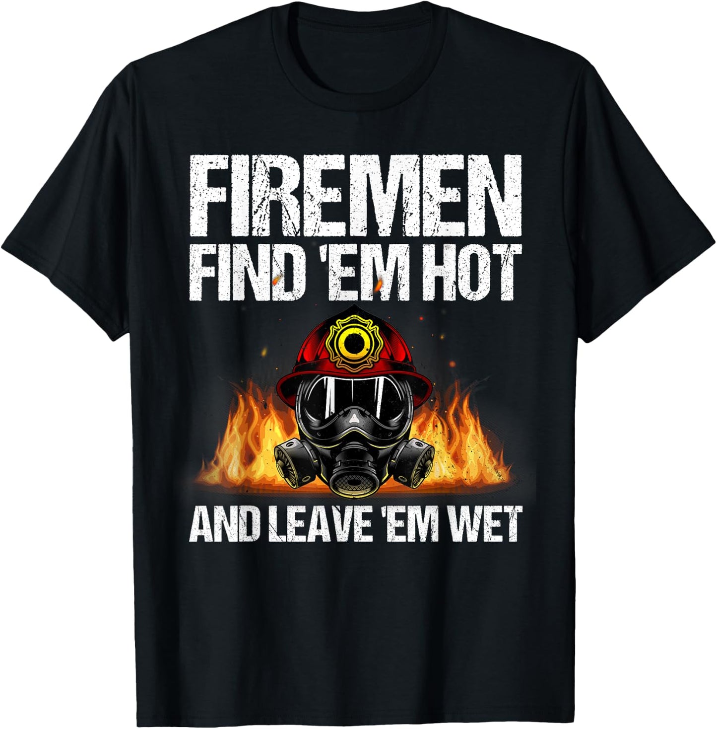 Funny Firefighter Design Boys Firefighting Fireman T-Shirt - T-Shirt | Black