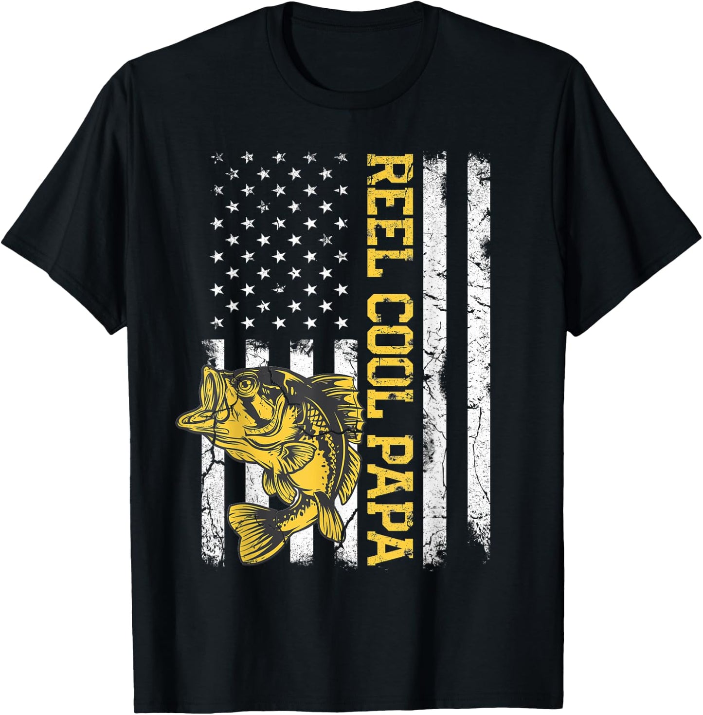 Father's Day Gifts Funny Fishing Reel Cool Papa Dad Joke Men T-Shirt - T-Shirt | Black