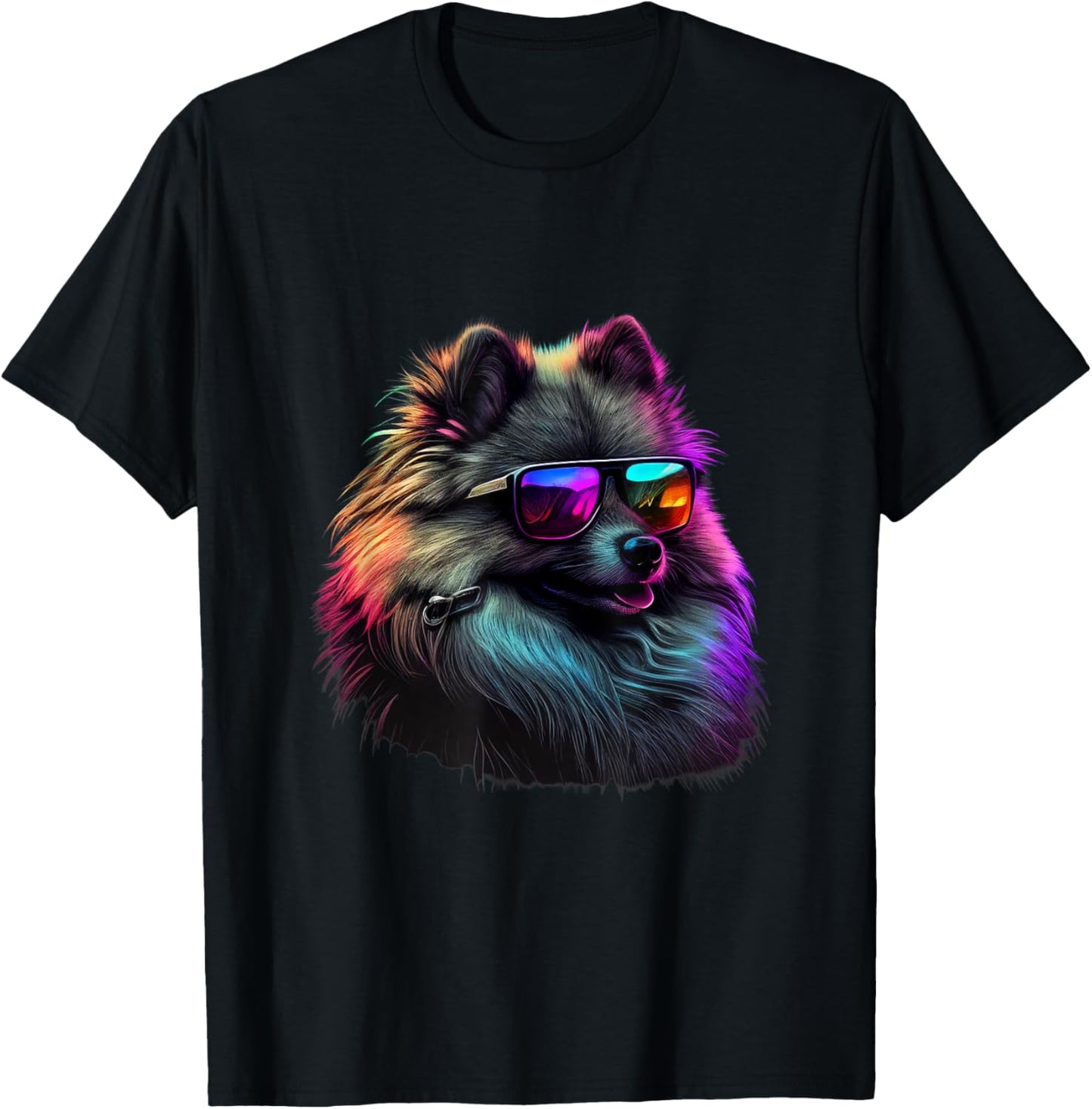 Abstract Keeshond Dog Lovers Keeshond Dogs Keeshonds T-Shirt - T-Shirt | Black