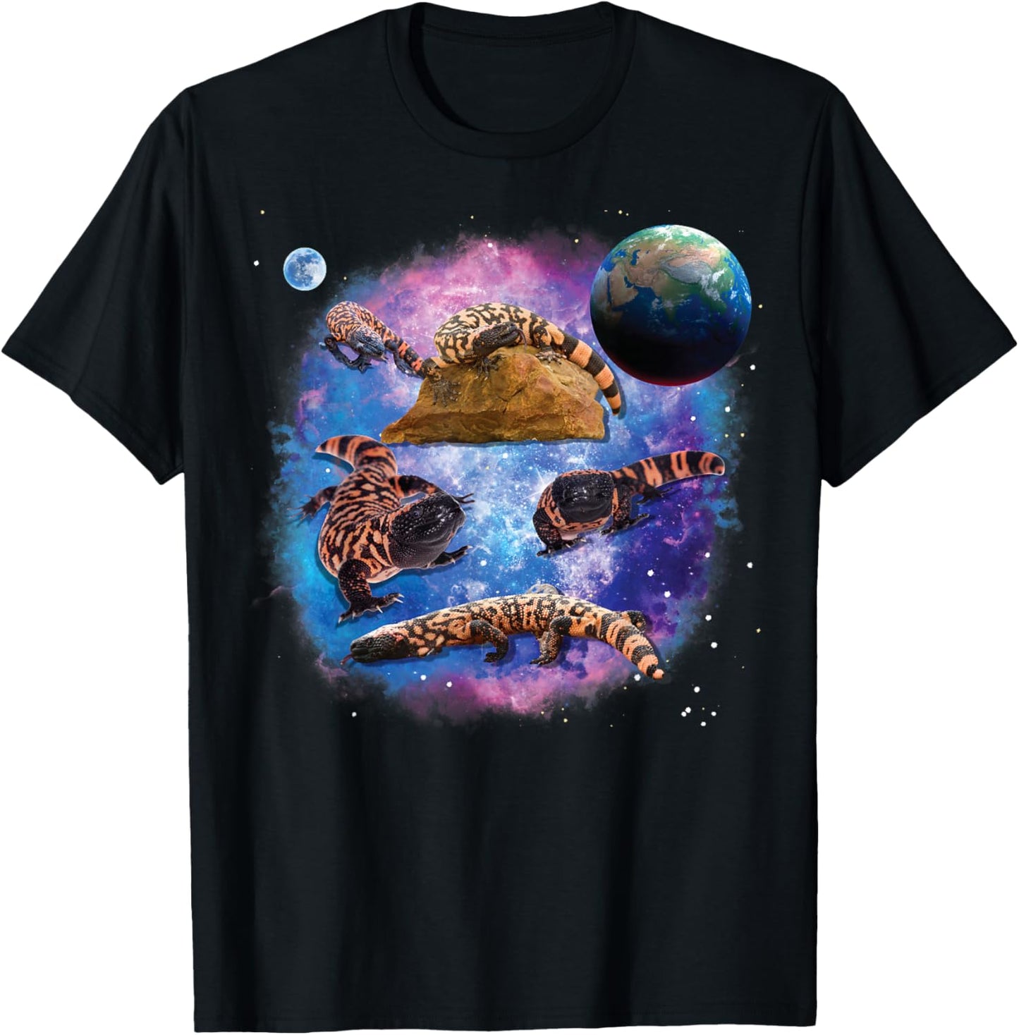 Gila Monster Lizards in The Galaxy, Space Gila Monster T-Shirt - T-Shirt | Black