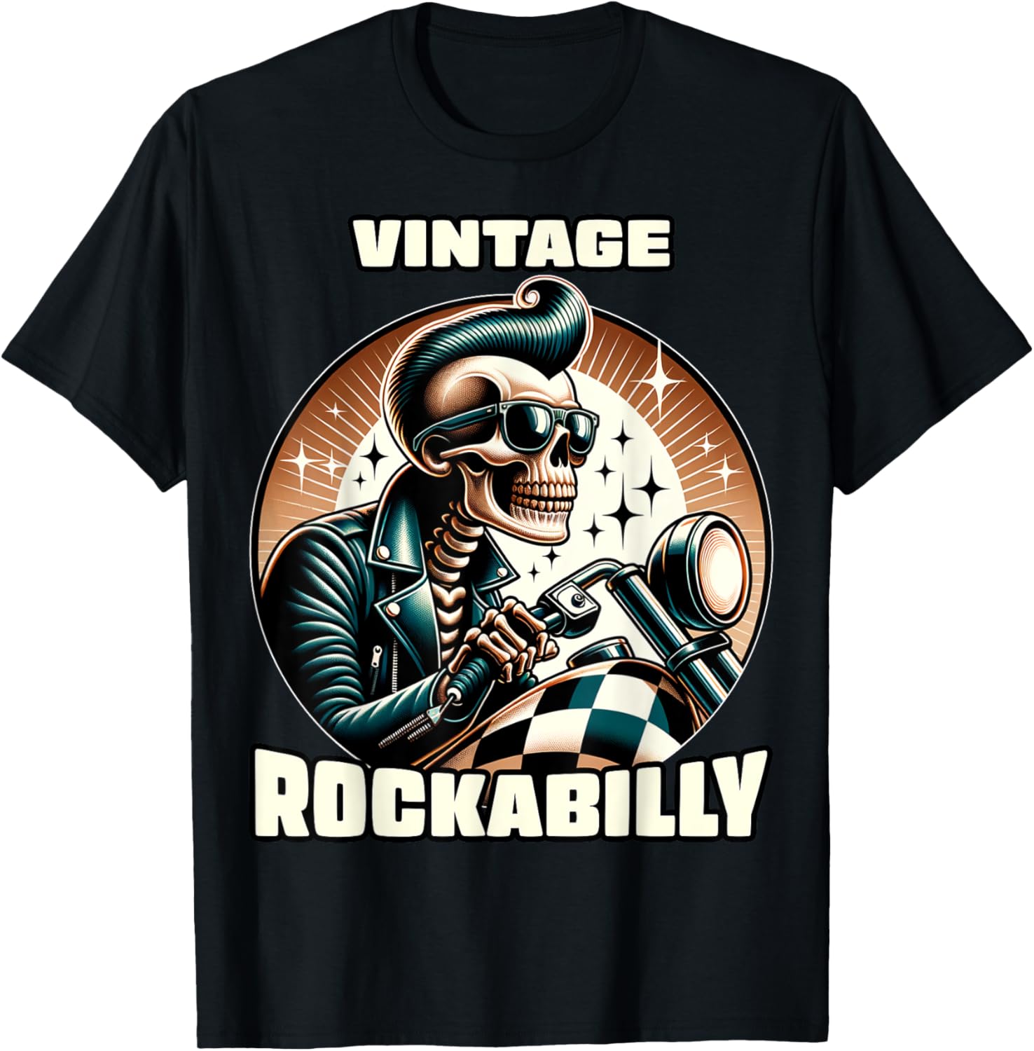 Vintage Rockabilly 50s Sock Hop Dance Doo Wop 1950s Art T-Shirt - T-Shirt | Black