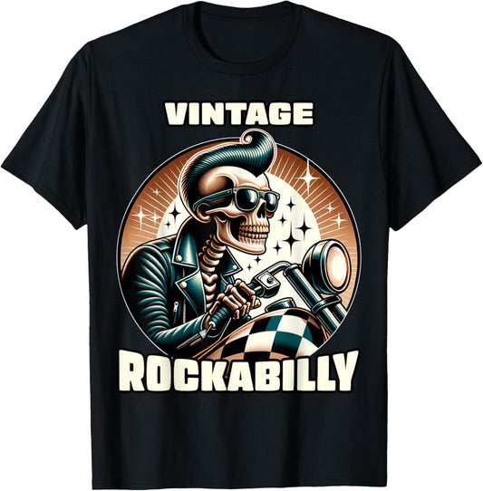 Vintage Rockabilly 50s Sock Hop Dance Doo Wop 1950s Art T-Shirt - T-Shirt | Black
