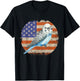 Parakeet Budgie Retro Grunge Patriotic American US Flag T-Shirt - T-Shirt | Black