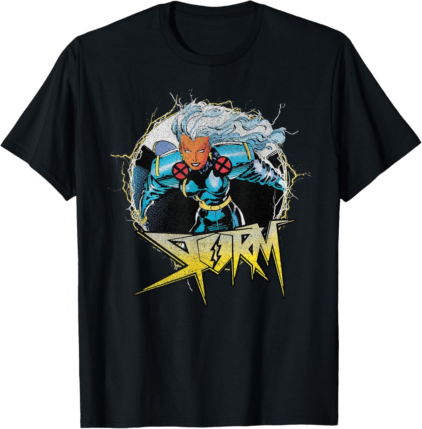 Marvel X-Men Storm Circle Portrait Logo T-Shirt - T-Shirt | Black
