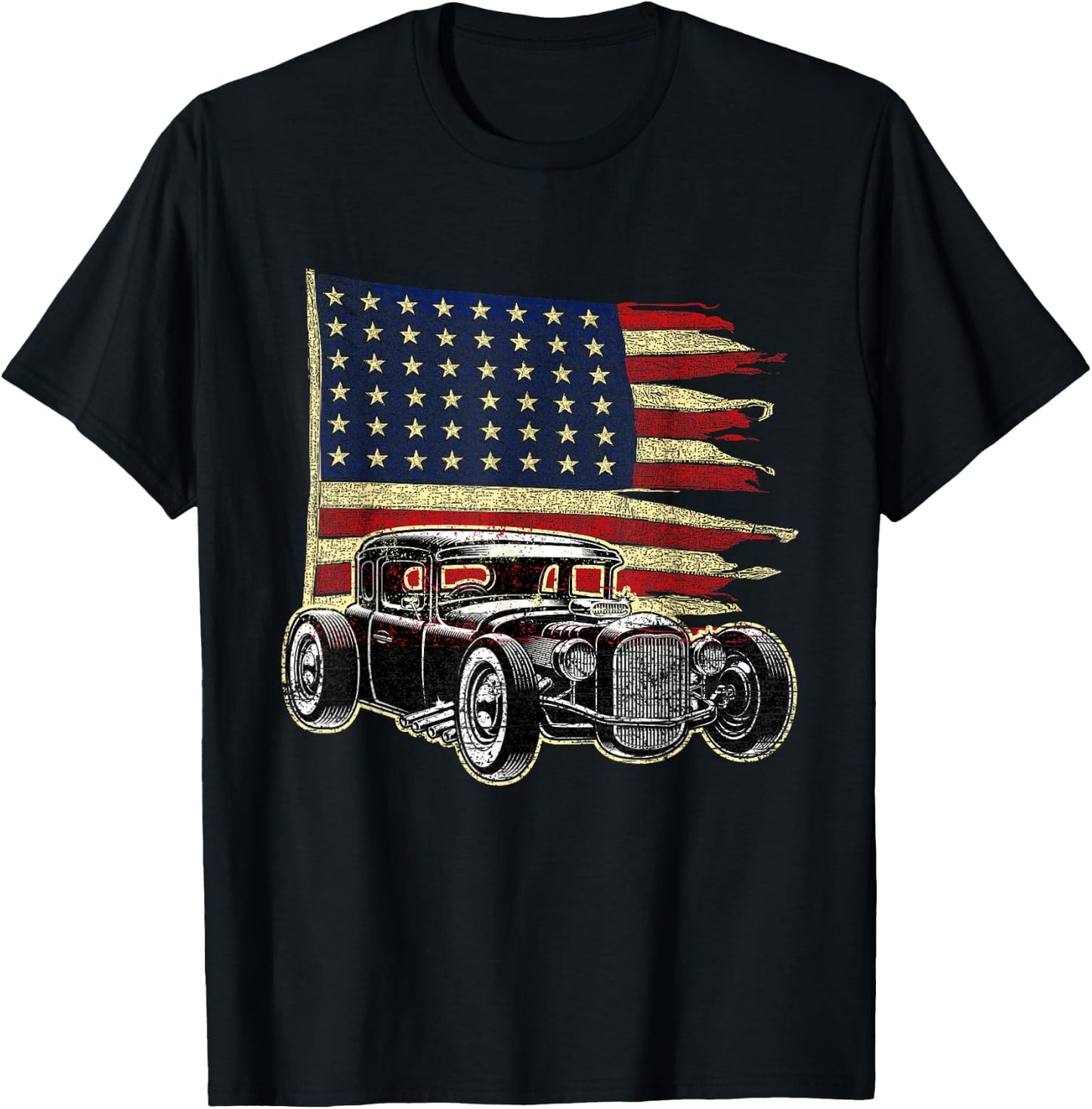 Hot Rod Tuning Car V8 Custom Sports Car Motorsport Gift T-Shirt - T-Shirt | Black