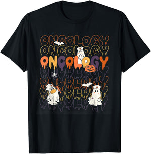 Women Halloween Oncology Nurse Heme Onc RN Cancer Fighting T-Shirt - T-Shirt | Black