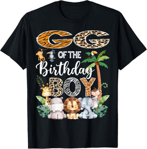 GG Of The Birthday Boy Safari Jungle Bday Party T-Shirt - T-Shirt | Black