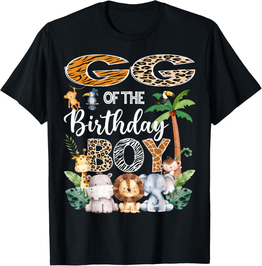 GG Of The Birthday Boy Safari Jungle Bday Party T-Shirt - T-Shirt | Black