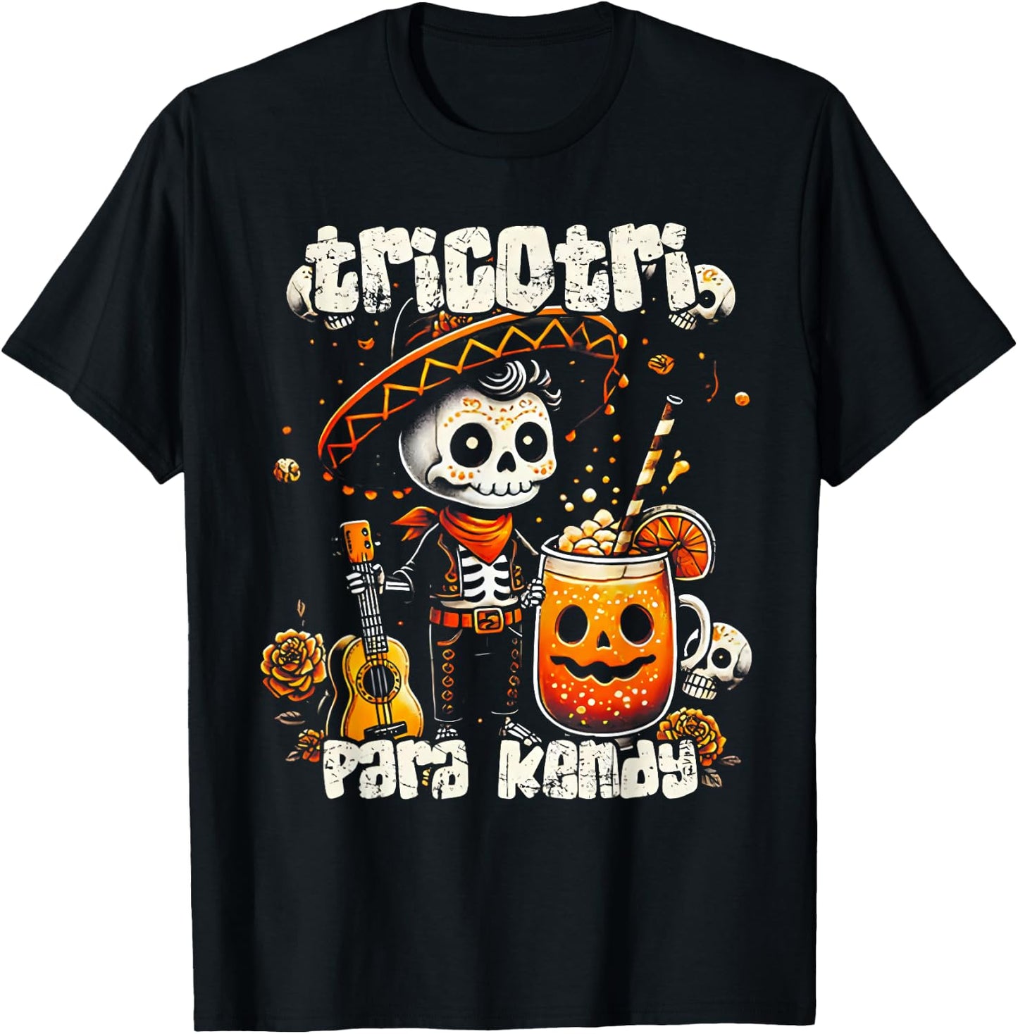 Tricotri Para Kendy Mexicano Halloween T-Shirt - T-Shirt | Black