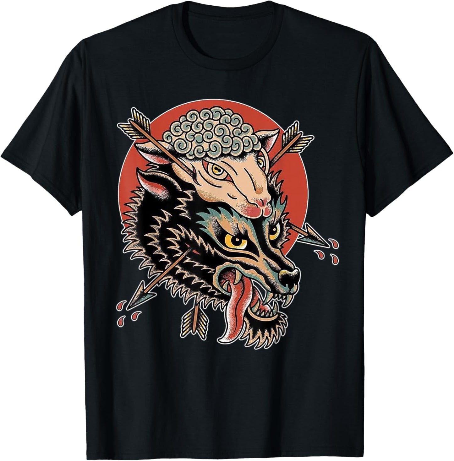 Wolf in Sheep's Clothing Traditional T-Shirt - T-Shirt | Black